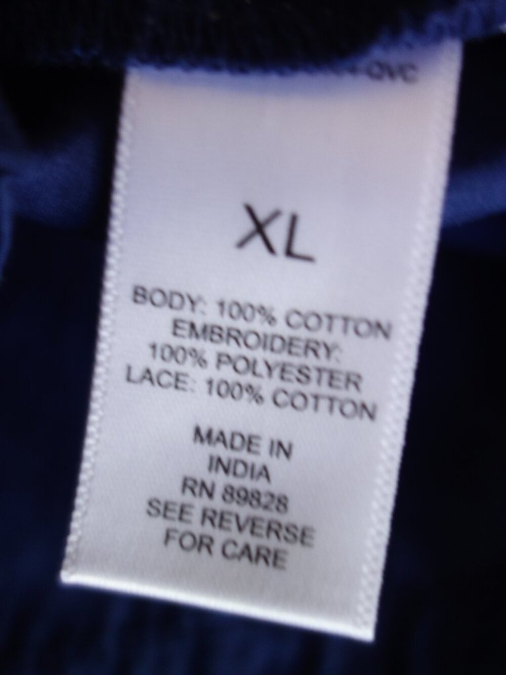 NWT LOGO LAVISH Navy Snap Front Boho Top w/ Lace & Embroidery – XL - Picture 6 of 7
